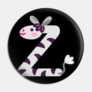 Letter Z zebra animal alphabet back to school Pin