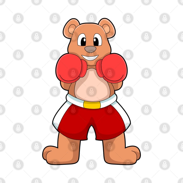 Bear as Boxer with Boxing gloves by Markus Schnabel