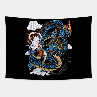 Epic Battle Luffy gear 5 vs Kaido Dragon Tapestry