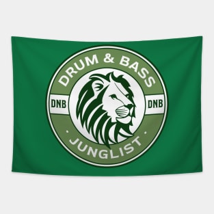 DRUM AND BASS  - Lion Life Saver (green) Tapestry