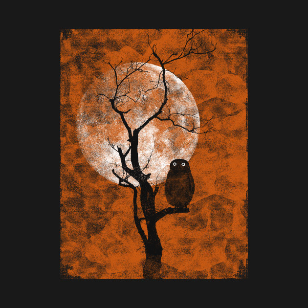 Discover Orange Night - Owl - T-Shirt