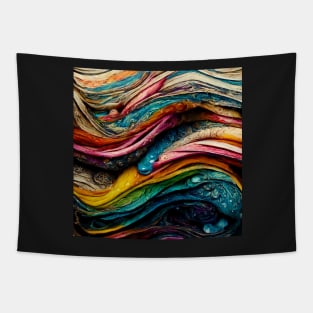 Swirling paint and ink mixed with water Tapestry