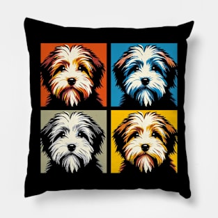 Pop Retro Tibetan Terrier Art - Cute Puppy Pillow