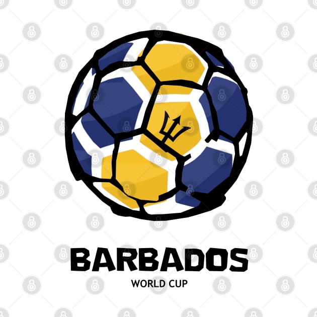 Barbados Football Country Flag by KewaleeTee