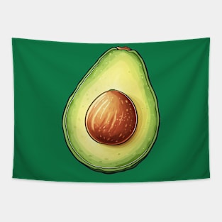 Half Avocado Art Tapestry