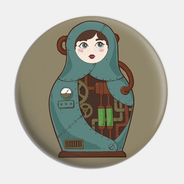 Russian doll Pin by Newcoatofpaint