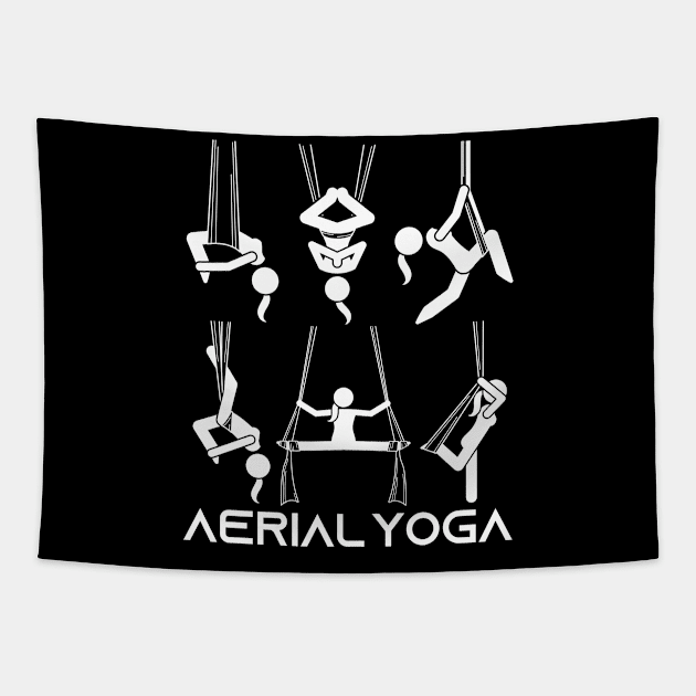 Aerial Yoga Hearts Lover Gift Aerialist Yogi Dance Tapestry by JB.Collection