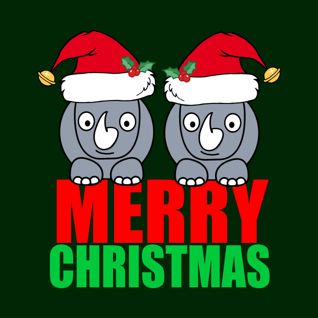 Merry Christmas Rhinos by epiclovedesigns