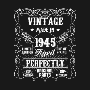 Vintage 78th Birthday Made In 1945 78 Years Old T-Shirt