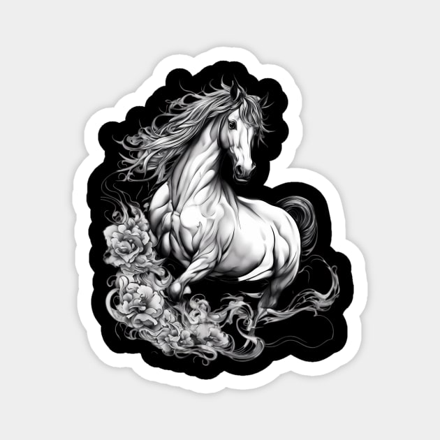White Horse Magnet by animegirlnft