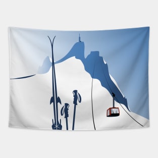 Chamonix Aiguille du Midi leewarddesign Tapestry