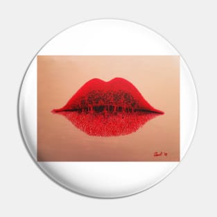 Red lips Pin