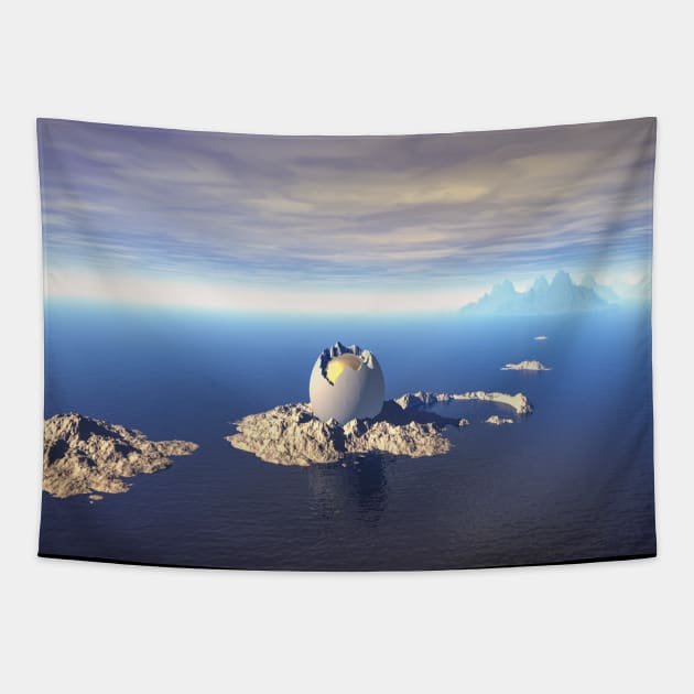 Egg Island Tapestry by perkinsdesigns