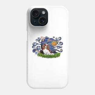 Cavalier King Charles Spaniel (Blenheim) in Starry Night Adaptation Phone Case