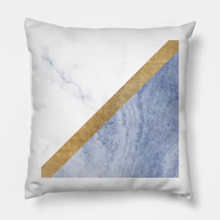 Marble luxe - periwinkle blue Pillow