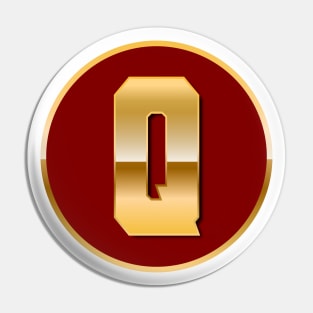 Gold letter Q Pin