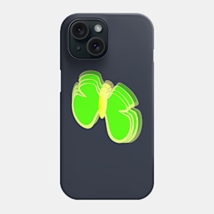 yellow green butterfly Phone Case