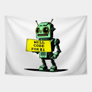 Will Code For Money Tapestry