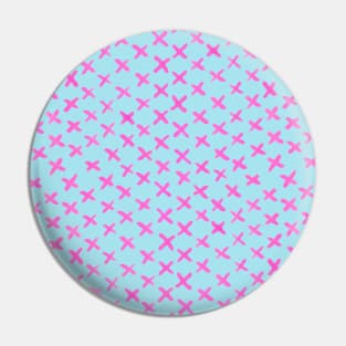 X stitches pattern - pink and blue Pin