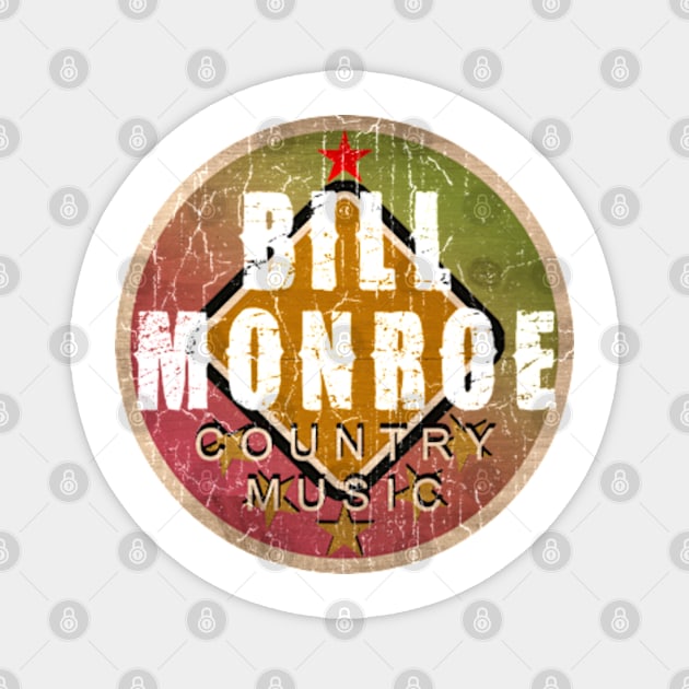 Bill Monroe Artdrawing - COUNTRY MUSIC Magnet by Kokogemedia Apparelshop