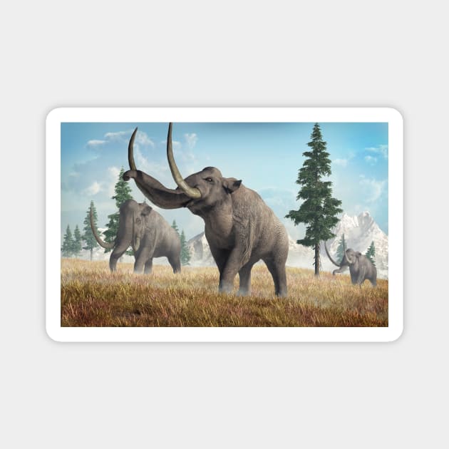 Columbian Mammoths Magnet by DanielEskridge