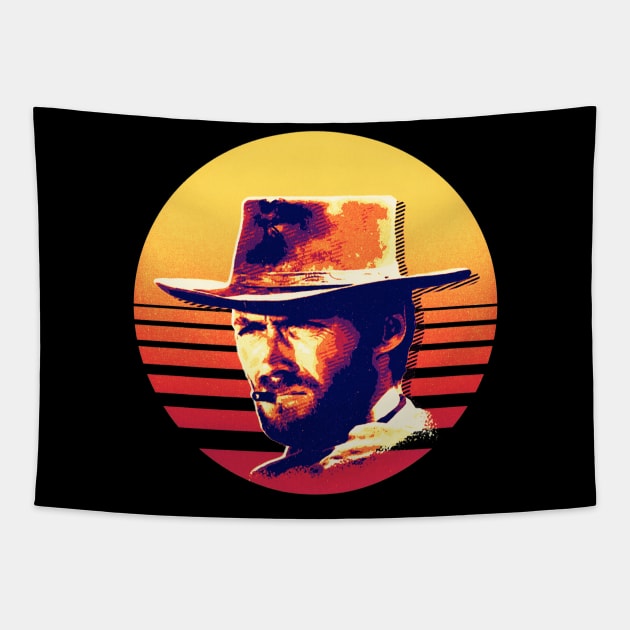 Clint Eastwood Face Tapestry by Soriagk