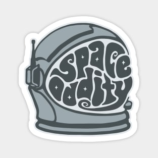 Space Oddity Astronaut Helmet Word Art Magnet