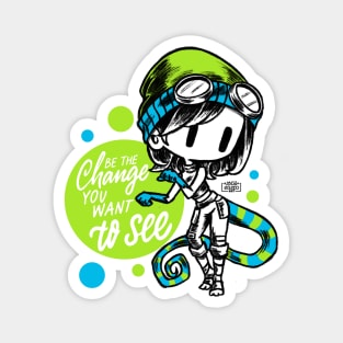 chameleon girl Magnet