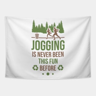 Plog Tshirt - Jogging Plogging To Clean Nature Fitness Tapestry