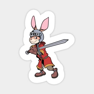 In armor with long sword - Rabbit Magnet