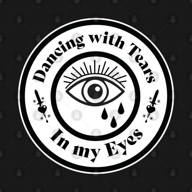 Dancing with tears in my eyes - Old school vintage tattoo white version by MiaouStudio