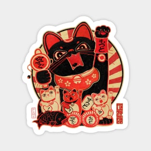 Lucky Cat Revolution T Shirt Magnet