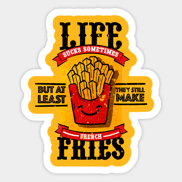 I Love French Fries Fries Lover Sticker Teepublic