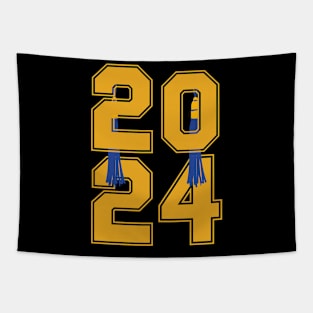 Class of 2024 Senior Graduation Gifts Funny Graduate 2024 T-Shirt Tapestry