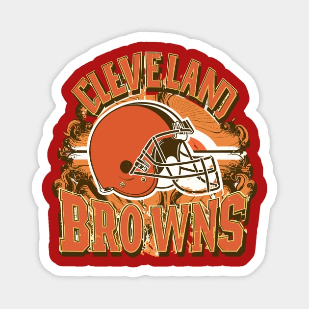 Cleveland browns Helmet design In vector Magnet by Nizar clothing store 