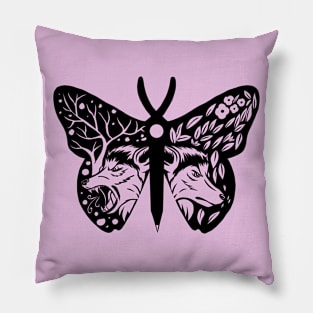 Wolf Butterfly Pillow