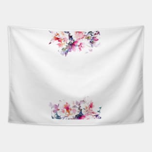 Iphone 5S Flower Paper  Flowers Border Pink White Background Tapestry