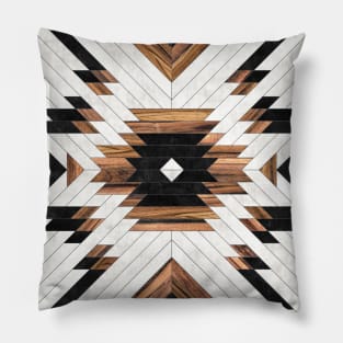 Urban Tribal Pattern No.5 - Aztec - Concrete and Wood Pillow