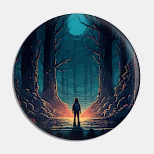 Night Magic Forest Pin