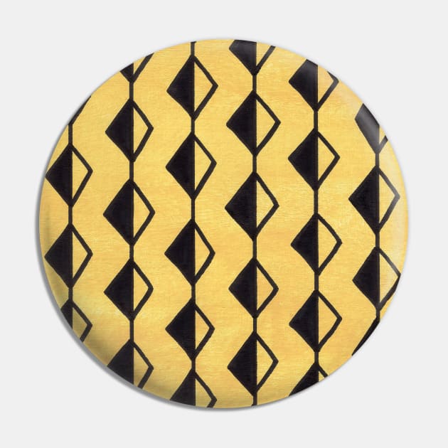 Yellow Ochre Diamond Strings Pin by sallycummingsdesigns
