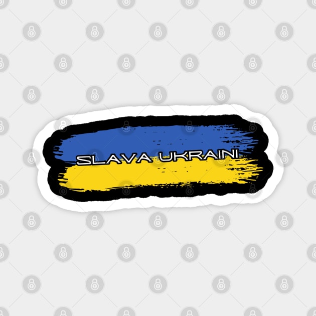 Slava Ukraini Magnet by Creatifly Graphic Tees