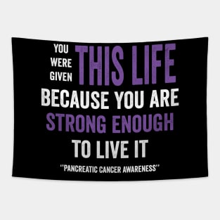 pancreatic cancer awareness - pancreatic cancer warrior support gift Tapestry