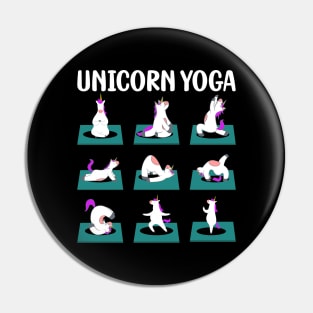 Yoga Unicorn Funny Cute Magical Namaste Meditation Pin