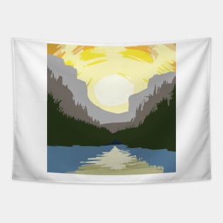 Sunshine forest view Tapestry