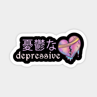 Depressive - Creepy Cute Japanese Anime T-Shirt Magnet