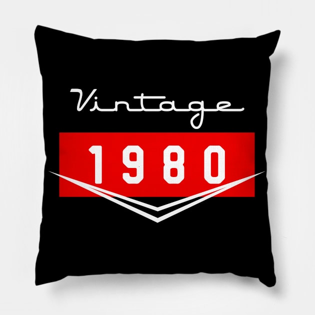 Vintage 1980 Made in 1980 40th birthday 40 years old Gift Pillow by CreativeShirt