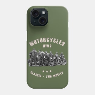 Classic vintage WW2 motorcycles Phone Case