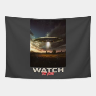 Watch The Skies UFO Alien Invasion Tapestry