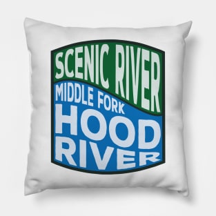Middle Fork Hood River Scenic River Wave Pillow