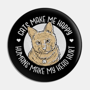 Cat pet happy quote Pin